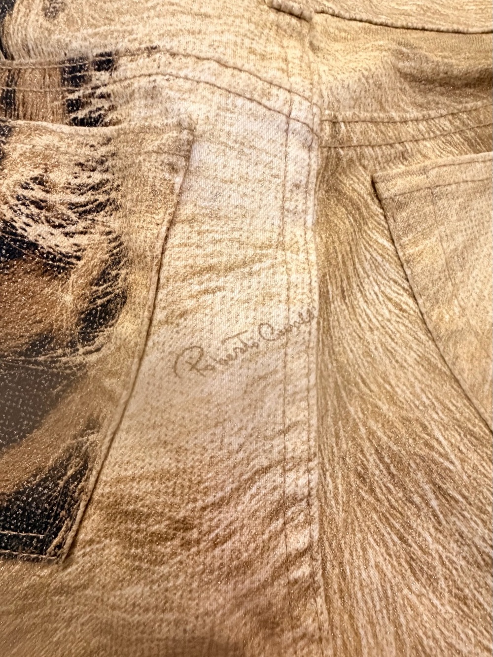 Roberto Cavalli Leopard-Print Flare Jeans in Tan and Black - Picture 11 of 15